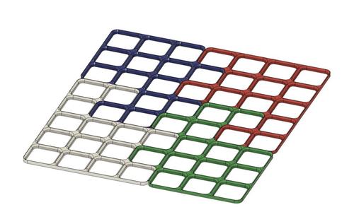 Gridfinity 7x8 Split Interlocking Baseplate