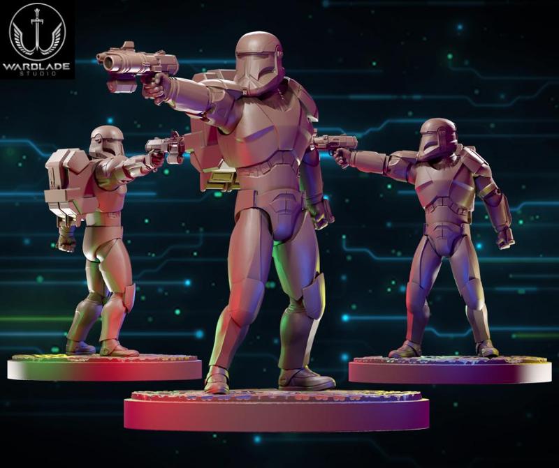star wars shatterpoint clone commando presupported included