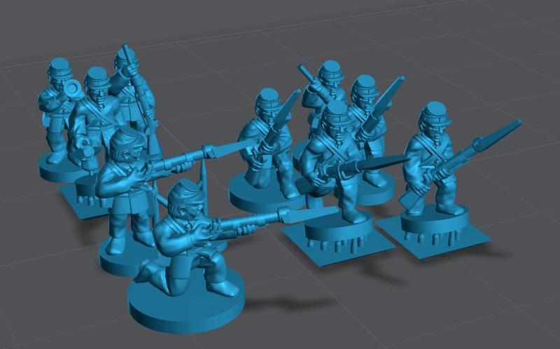 6-15mm ACW Sack Coat Skirmishers & Blender File ACW-9