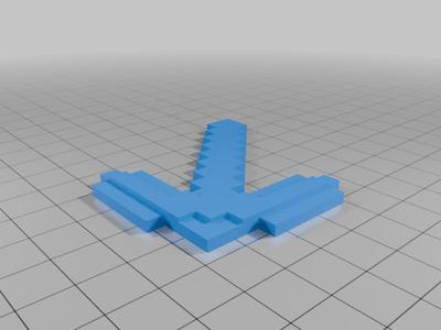 Double Side printable Pickaxe Minecraft