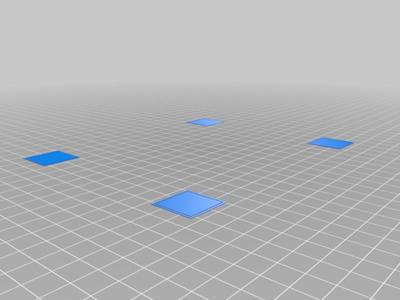 Bed Leveling Calibration Test Object Simple 4 corners