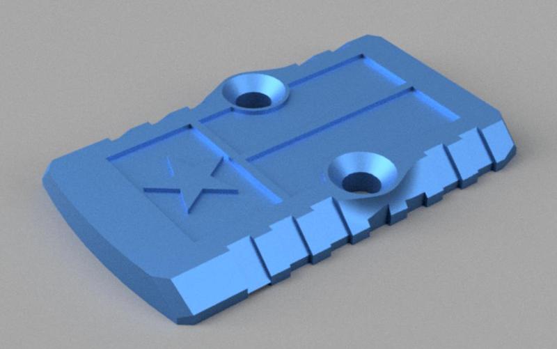 RMR Cover Plate - Texas Flag (for Agency Arms Irons Forward G19 RDS Mount))