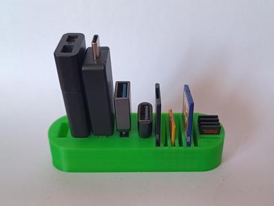 USB organizer with Micro USB and type C