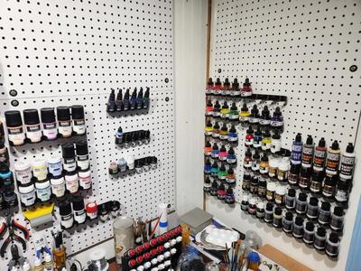 Pegboard Paint Racks