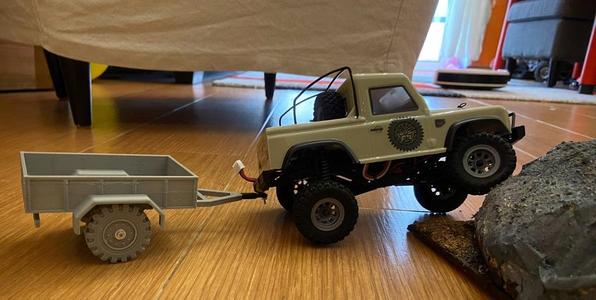 Single axle trailer for 1/24 army (or another) truck