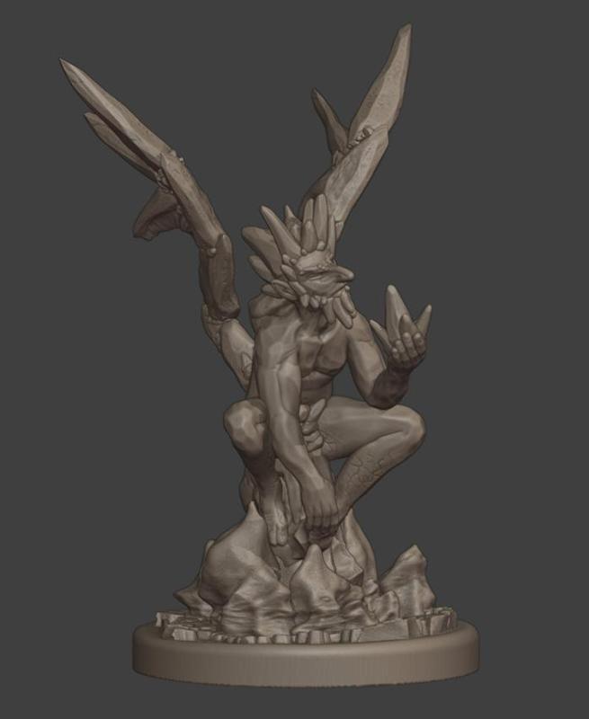 Stone or Ice Mephit remix, easy print