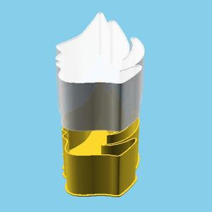 Stylized face profile, nestable box (v1)