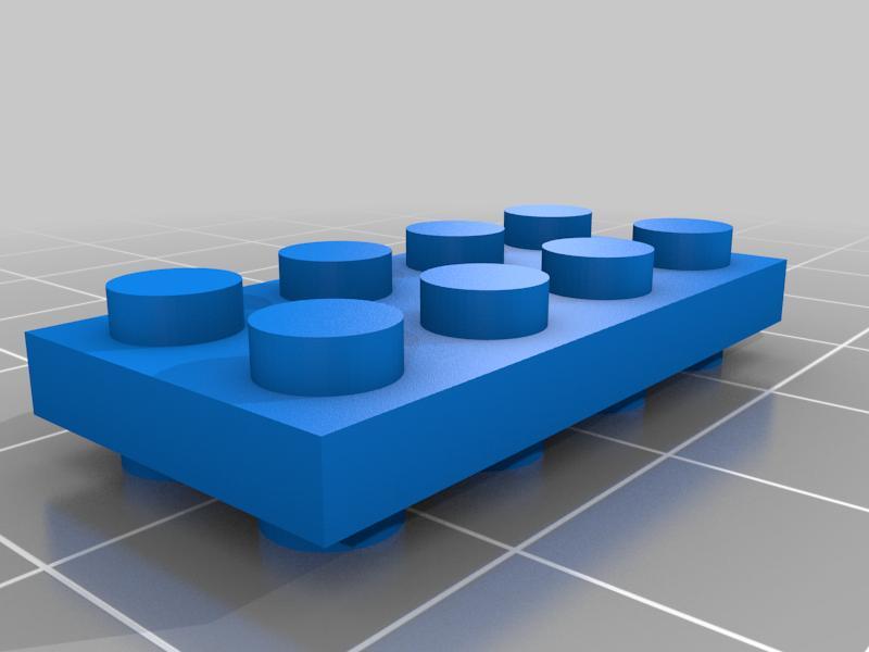 Lego compatible double plate