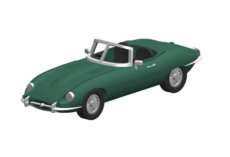 1974 Jaguar E-Type Roadster - N Scale