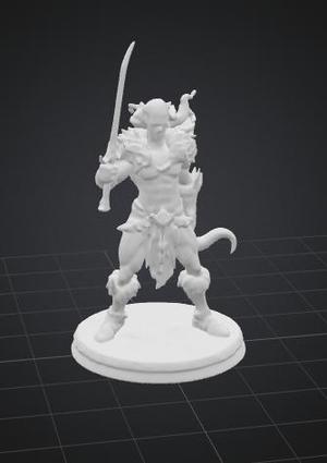 A video game character holding a pirate sword