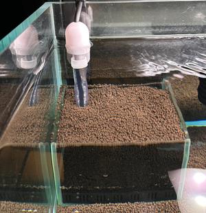under gravel filter outlet splash guard