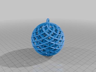 Nested Spiral Christmas Ball Ornament