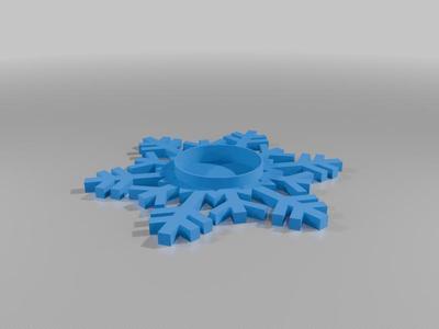 Snowflake Tea Candle Holder with solid base