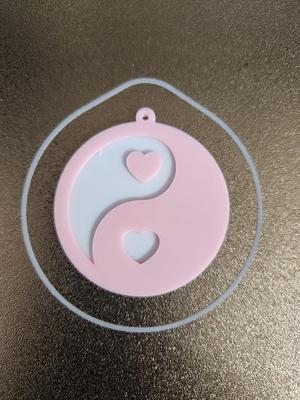 Yin Yang Love Keychain