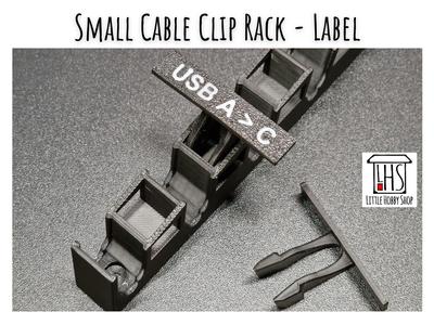 Small Cable Clip Rack - Label