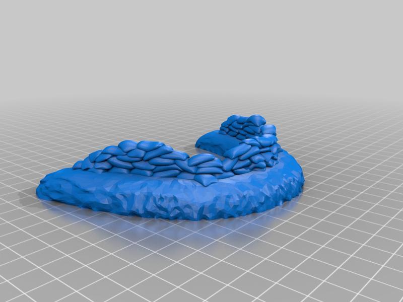 Sandbag emplacement 28mm wargames