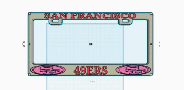 49ers license plate cover