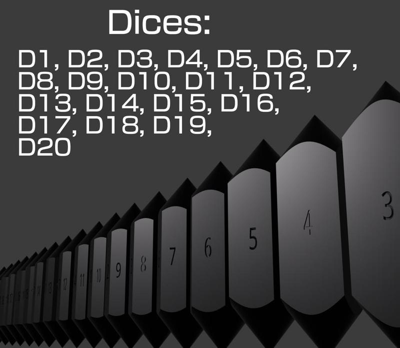 Dices: From D1 to D20