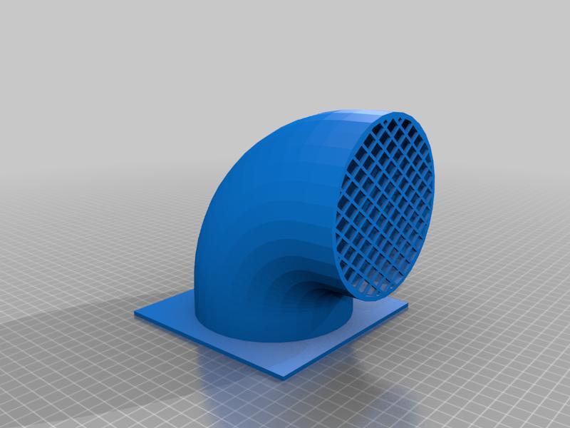 Kitchen vent hood with mesh, external