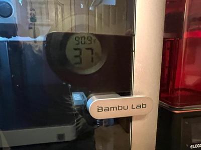 Bambu X1C Hygrometer handle mount