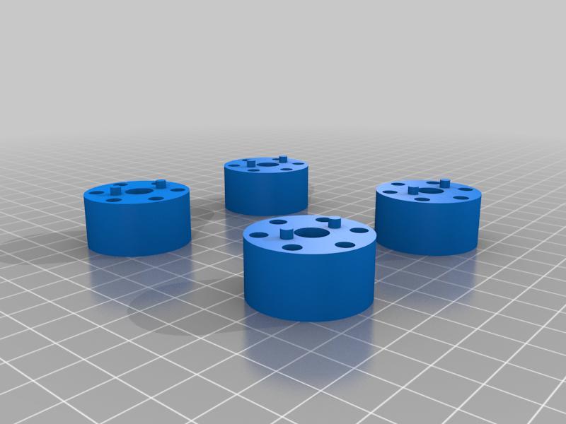 SCX6 Injora 2.9" Wheels/Rims -15mm wheel spacers/hex extensions 