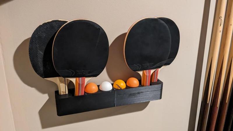 Ping Pong Wall Holder Full