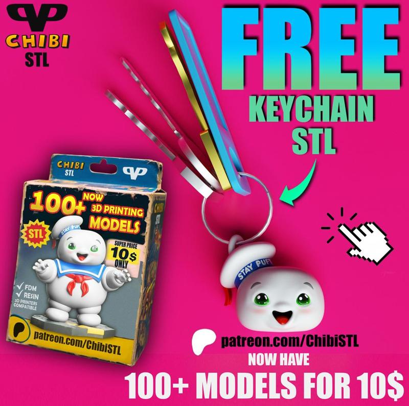 FREE Stay Puft Chibi Keychain