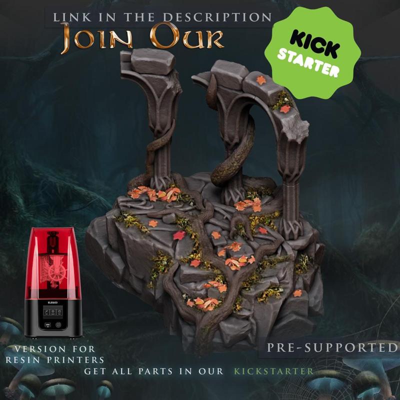 Destroyed temple - Resin printers (pre-supported)