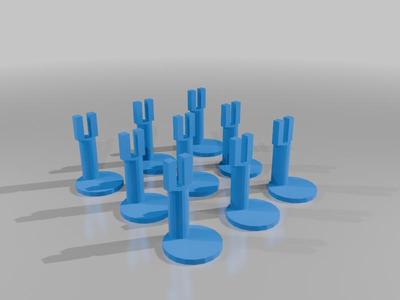 Croc Button game piece stands