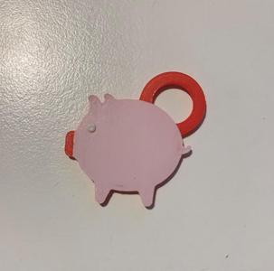Good-Luck Pig Keychain