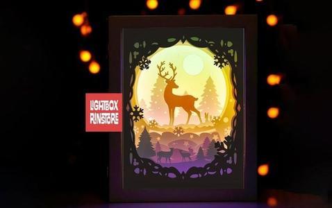 Deer Spirit Christmas lightbox