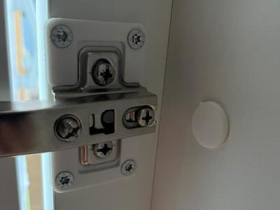 Cabinet hinge repair plate - base