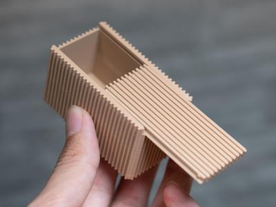 Ribbed Slide Box - with Snap Lock Lid