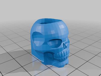 skull pen holder