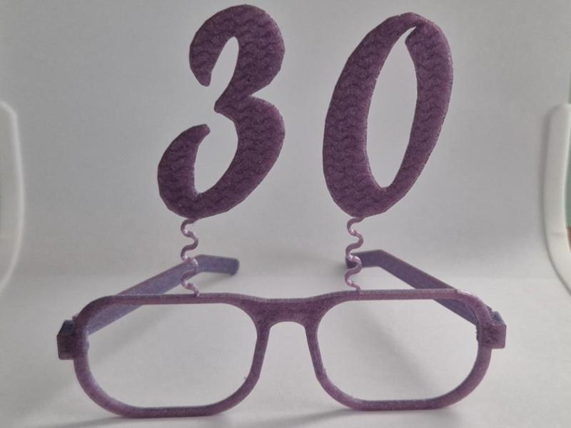 30 Years Happy Birthday Bobbleheands Glasses