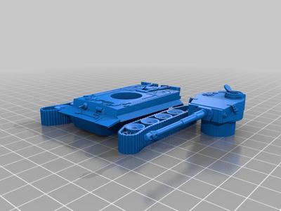 tigre 1 tank 1:100 can be 3d printed