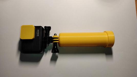 GoPro Hero7 handle with battery and lens cover pocket + lens cover