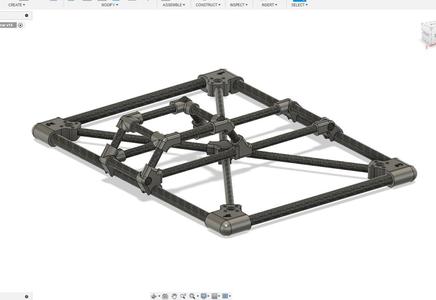 Tubular WideX "box" 5inch 12mm - HD toothpick - 3d-printable frame