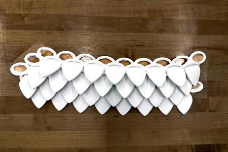 EVA Foam overlapping scale mail pattern