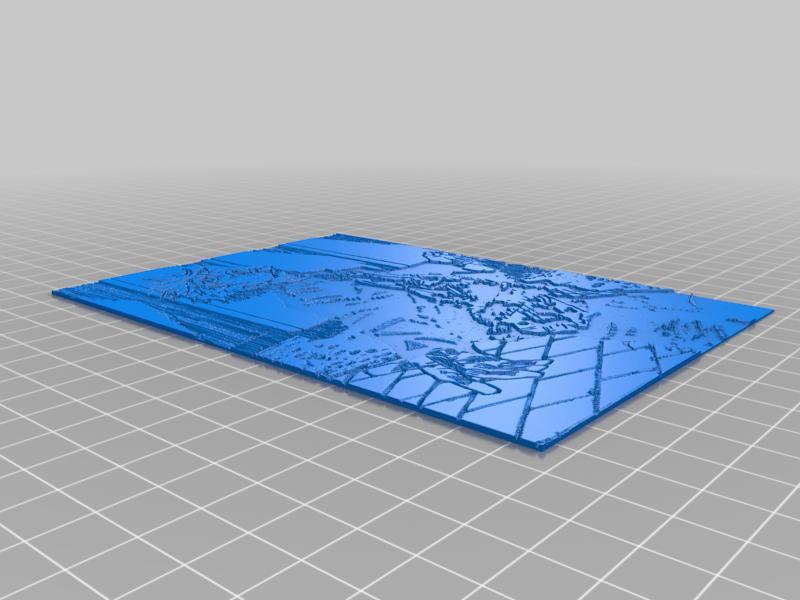  Gojo Satoru Manga Panel - made w/ HueForge 