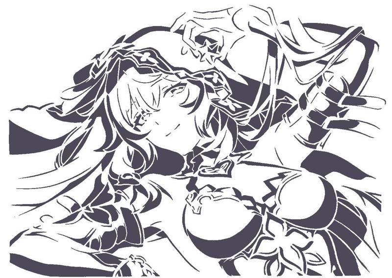 HSR Black Swan stencil