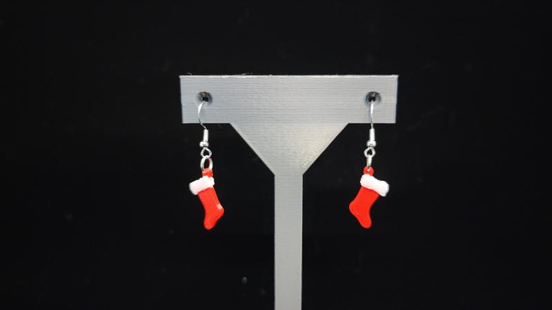 Christmas Stocking Earrings/Ornament | Single and Multi-Material
