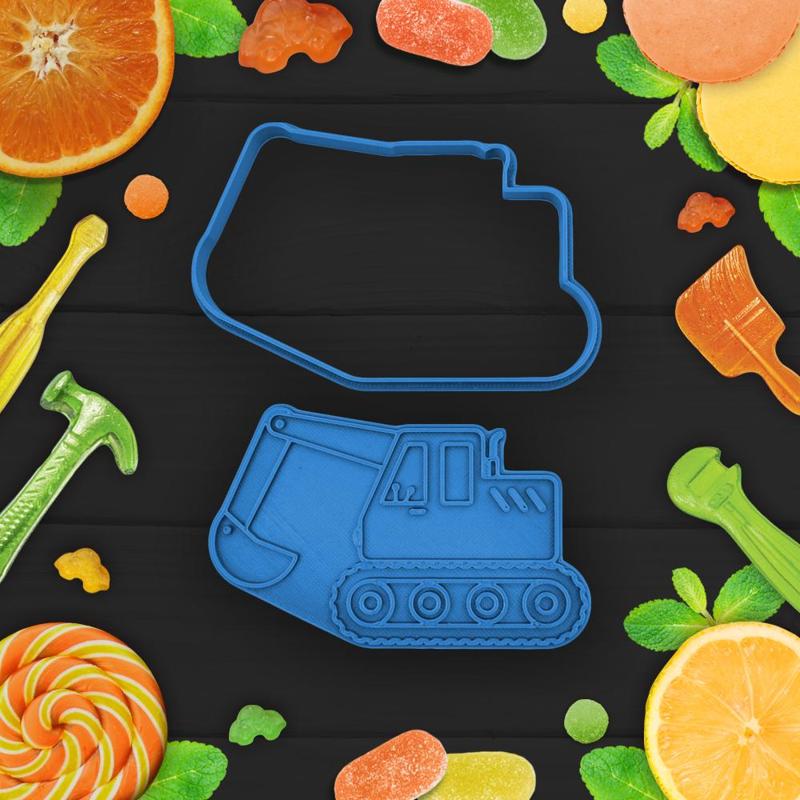 Heavy excavator cookie cutter / stamp