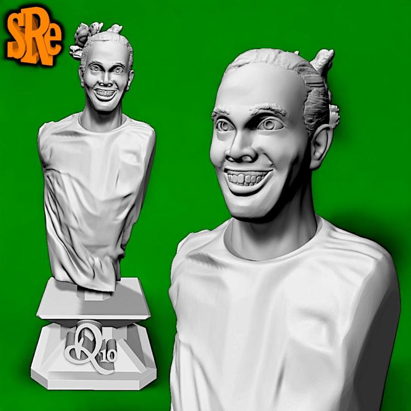 Bust of Ronaldo de Assis Moreira Ronaldinho Gaúcho Soccer Icon