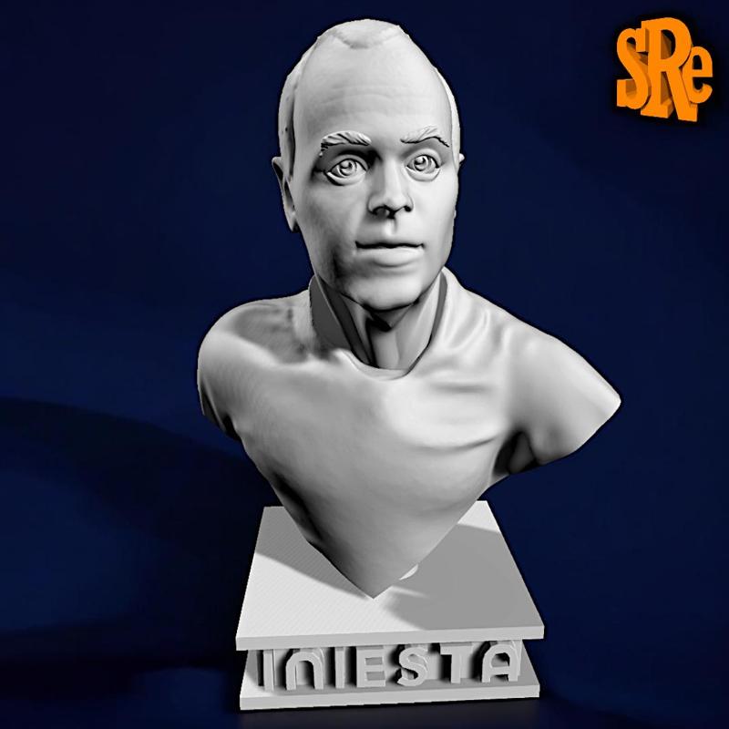Andres Iniesta Bust - World Soccer Icon