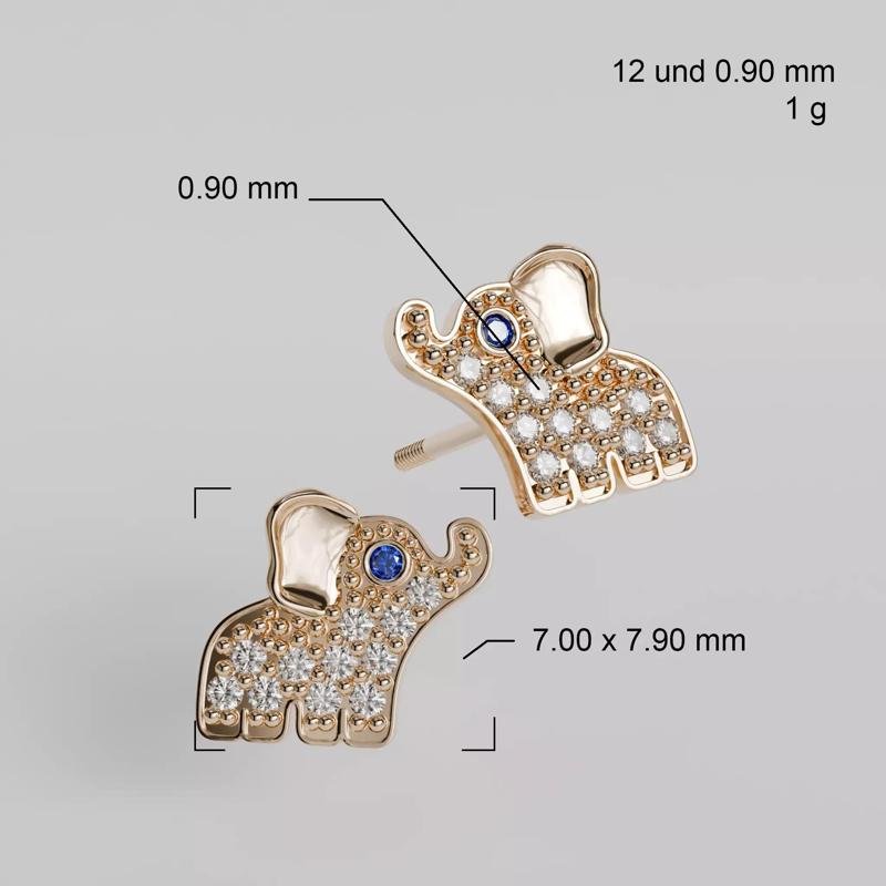 elephant earrings