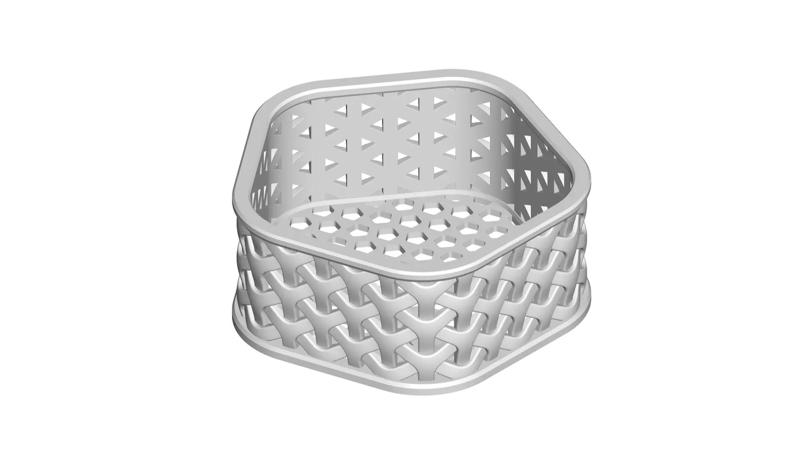 Wicker basket Pentagon