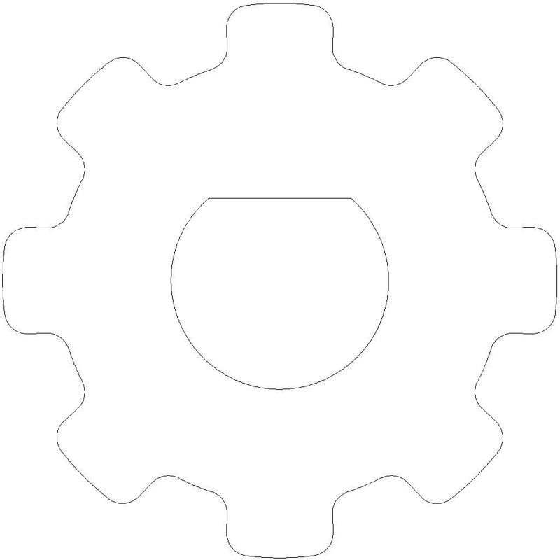 Stepper motor gear for Reprap Mendel with flat on motor shaft
