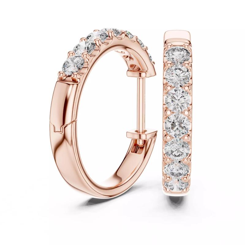 Diamond Hoops Earrings 3dm stl renders animation videos details