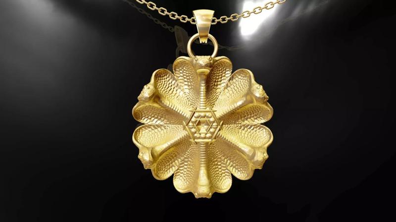 Cobra Snake gold pendant jewelry